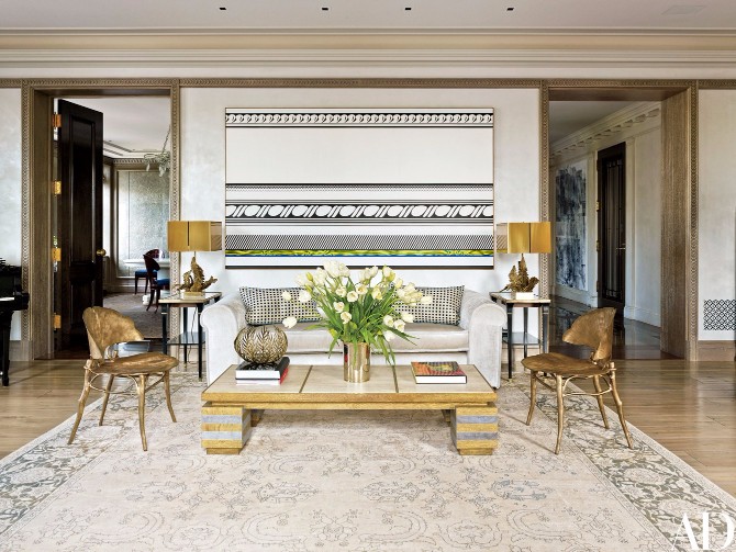 10 More Amazing Living Room Rugs In Architectural Digest