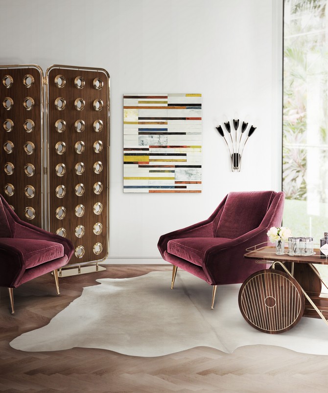 When a modern armchair meets a Contemporary Rug