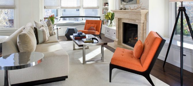 When a modern armchair meets a Contemporary Rug