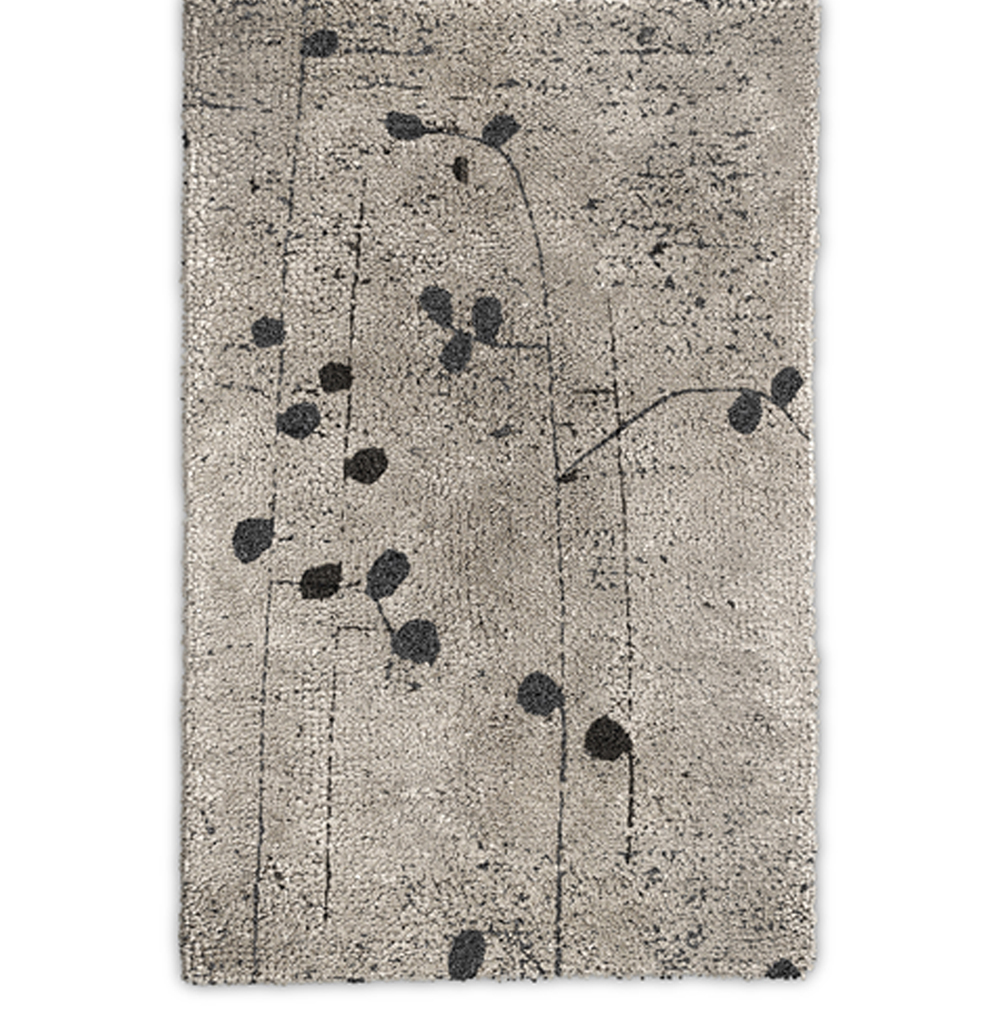 gray rectangular rug with flower pattern, perfect for the dining room or living room. Dining Room Rugs That Will Brighten Your Eating Space