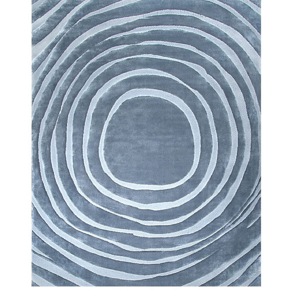 EYE RUG, blue area rug with circular pattern Interior Living Room Design Ideas