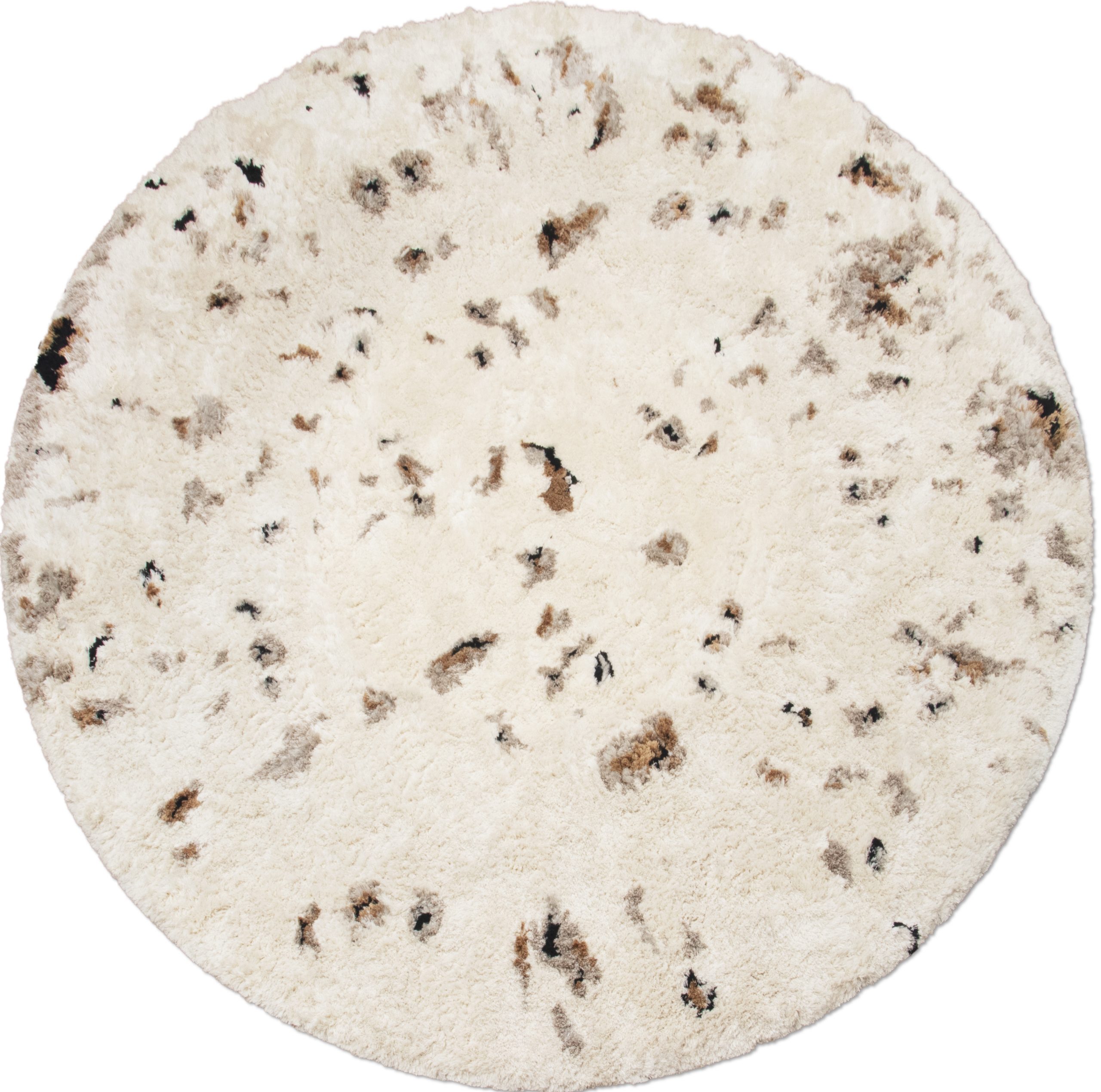white round rug with shaggy texture. The Most Stylish Modern Design Rugs