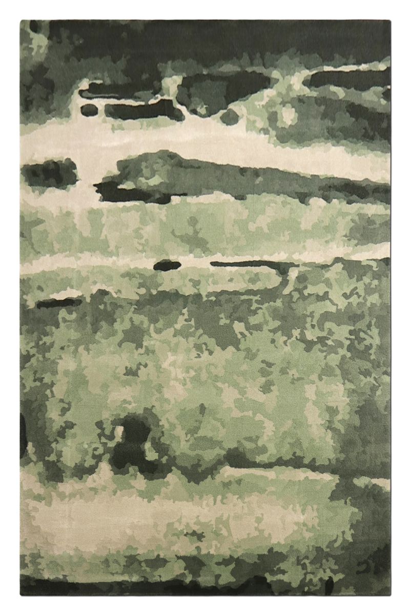 green abstract rug - MOOS