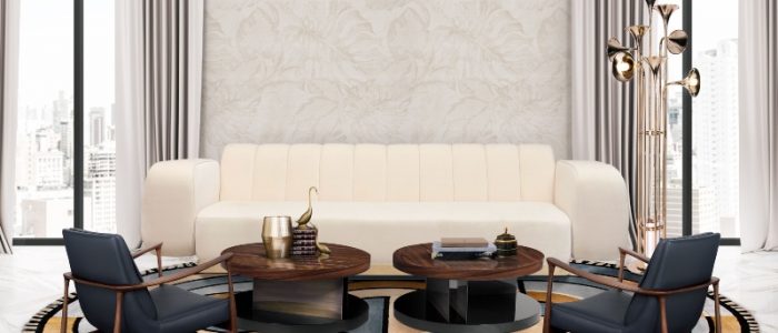 living room with kleopatra rug