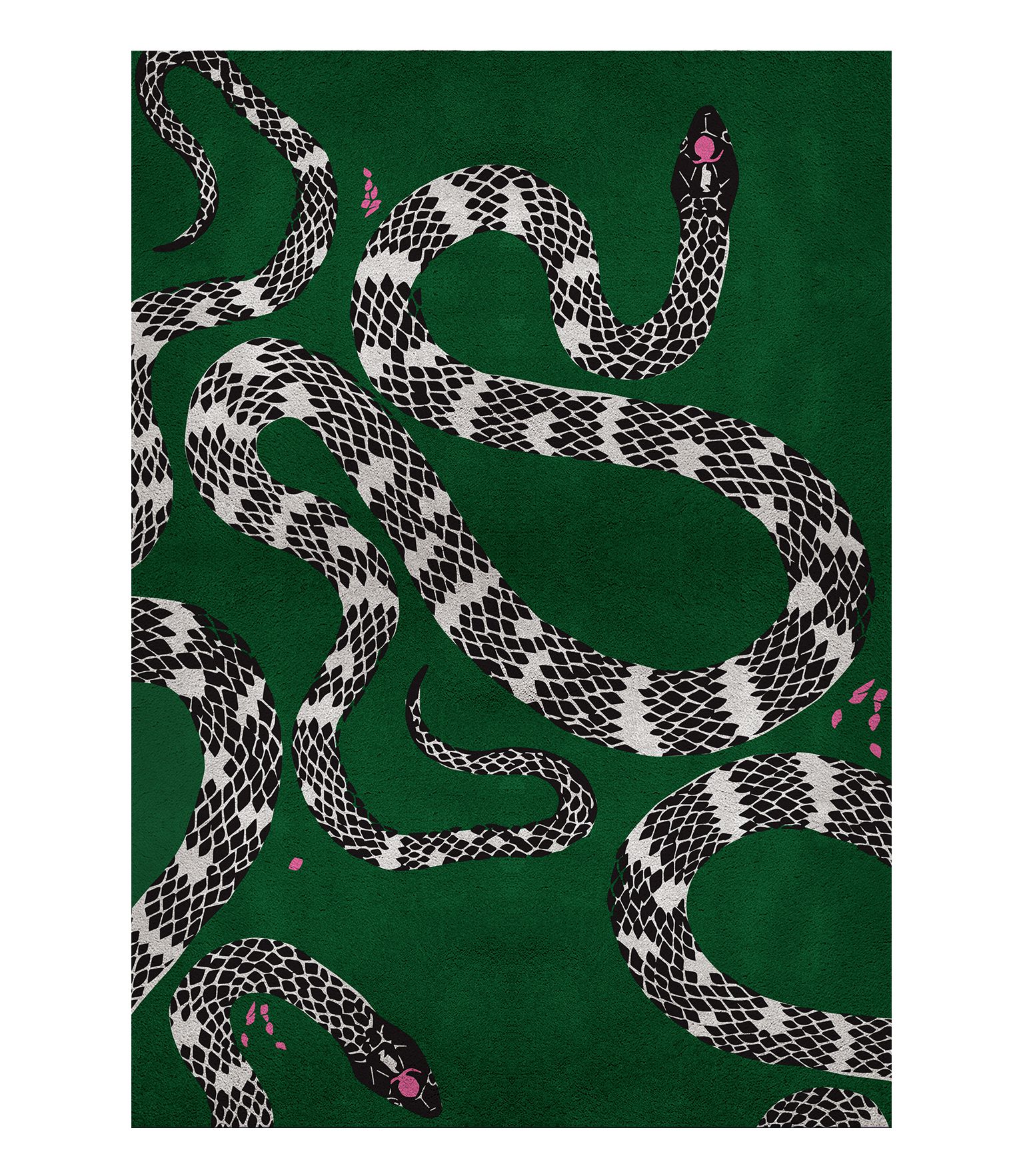 snake rug - green version. Custom Size Hallway Runner Rugs With The Best Designs