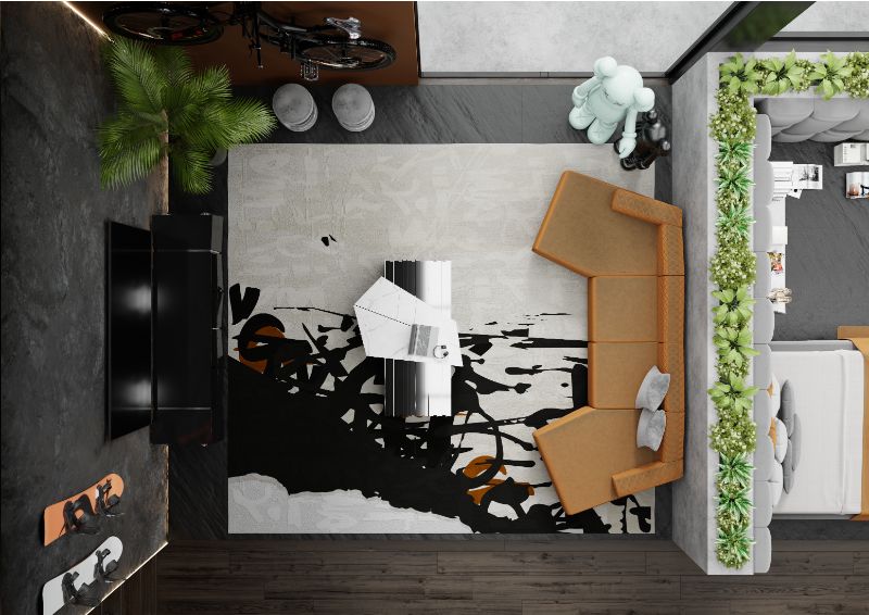 12 Rug Styling Ideas You Should Consider For Your Home, modern contemporary living room area rug