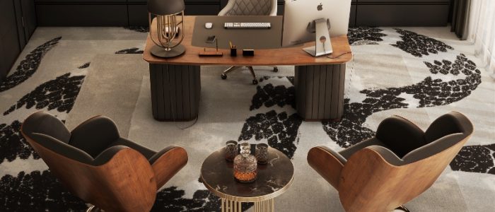 Create an Inspiring Modern Home Office With Amazing Contemporary Rugs