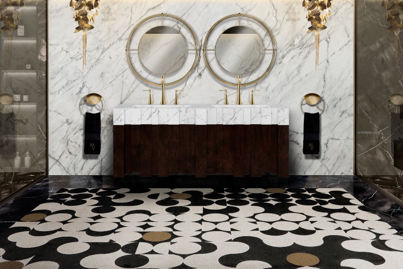 6 Ideas For Bathroom Design With Dashing Rugs