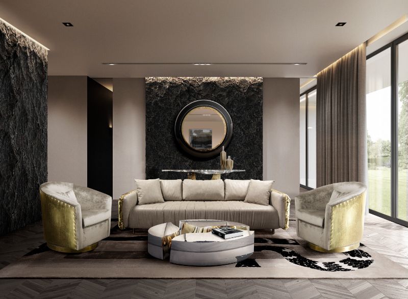 Beige and ivory are the perfect combination on our interior living room design ideas list since they go well together and will create a stylish living room.