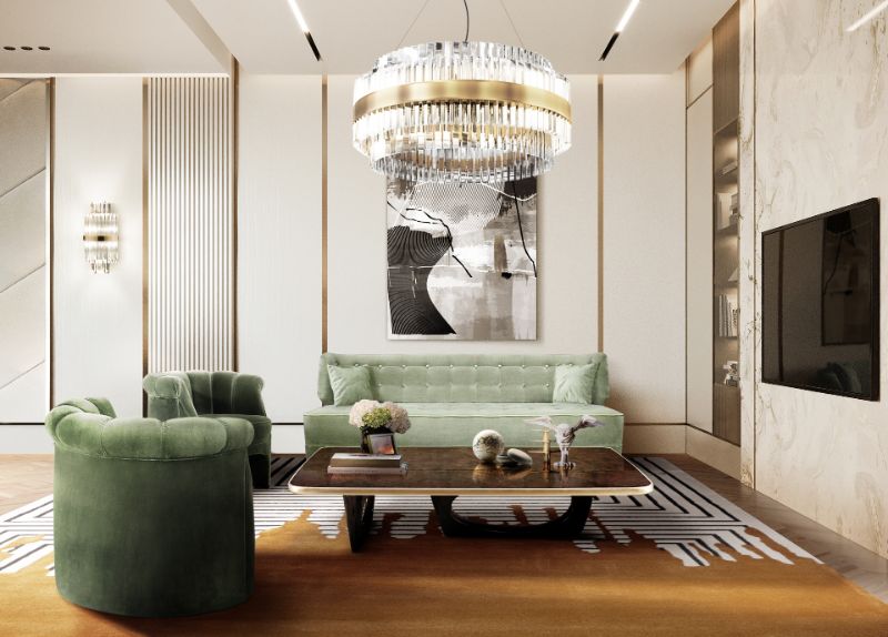 Warm tones are one of the best interior living room design ideas for a cozy and stylish space. The VALENCIA RUG exudes warmth and comfort with its elegant design and bright color.