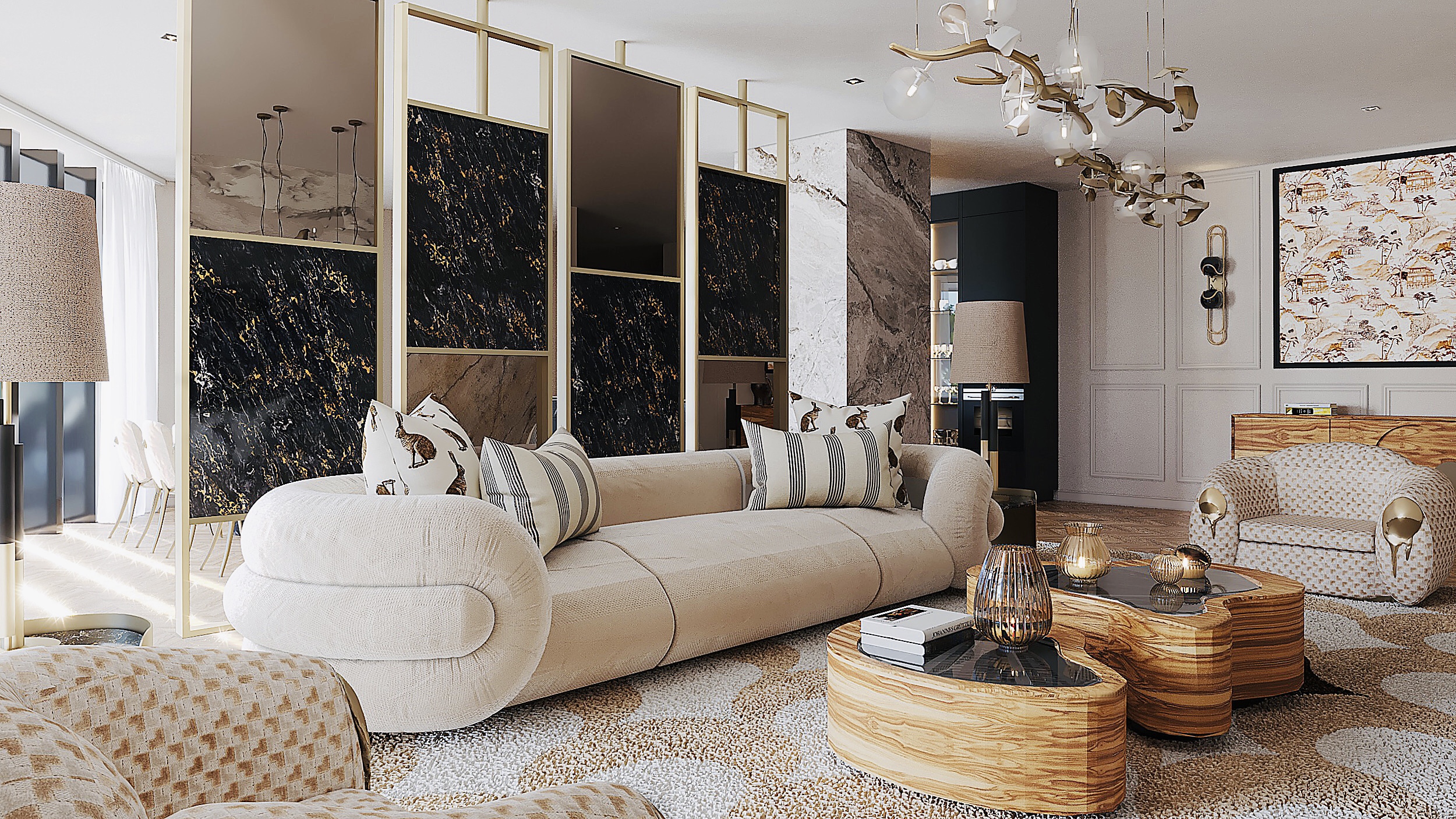 Living room desig with Adler Rug -Fall Design Ideas With The Most Trendy Rugs