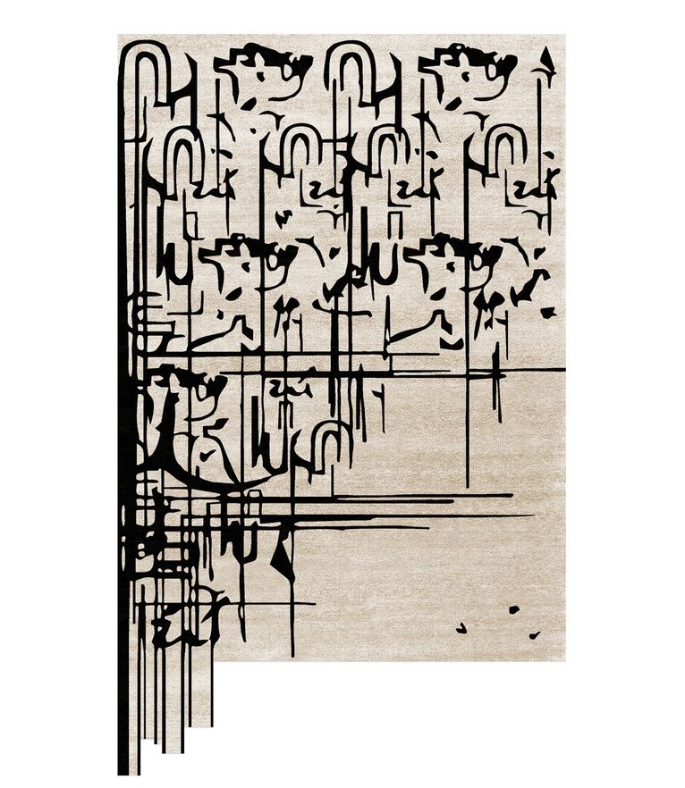 Black Ink Rug - The Bold Movement of Maximalism in Interior Design