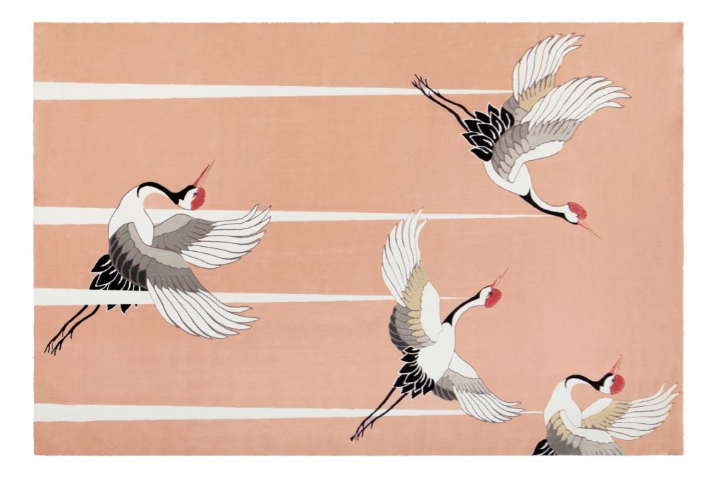 Heron Rug - Peach Fuzz 13-1023 - The Pantone Color Of 2024 in Interior Design