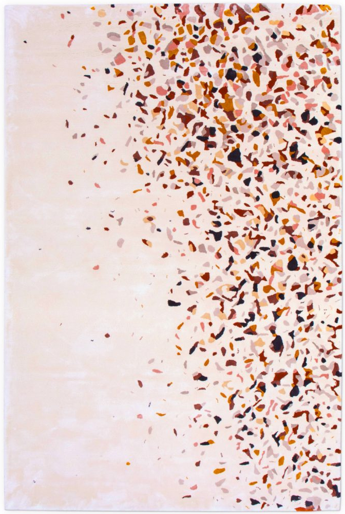 Terrazzo Rug - Peach Fuzz 13-1023 - The Pantone Color Of 2024 in Interior Design