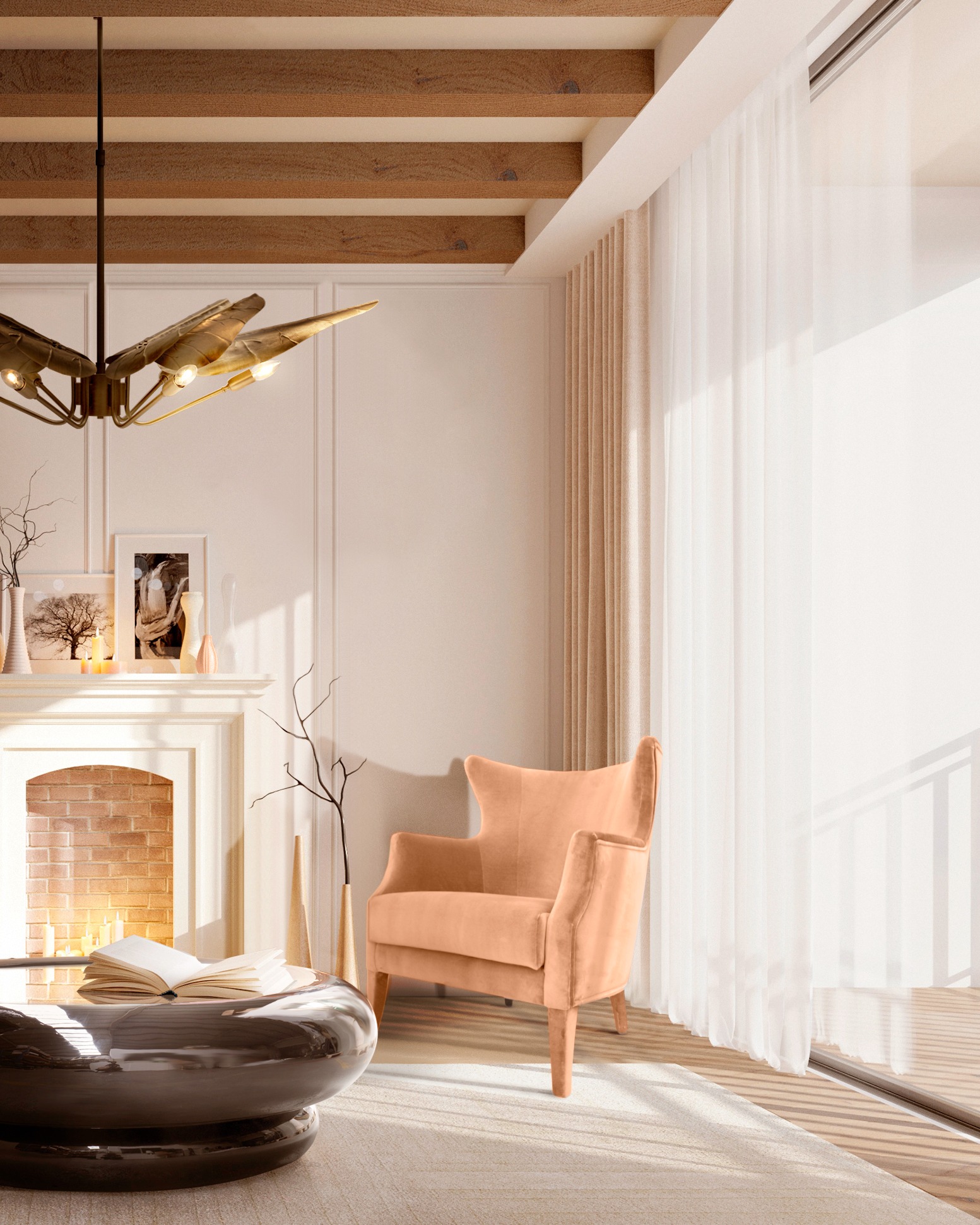 Peach Fuzz 13-1023 - The Pantone Color Of 2024 in Interior Design
